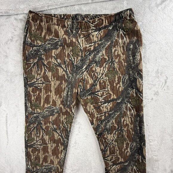 Vintage Cabelas Whitetail Pants Mens XL Camouflage Fleece Hunting USA Union Made - Picture 4 of 16